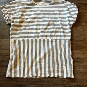 Striped Shirt in Gray and White